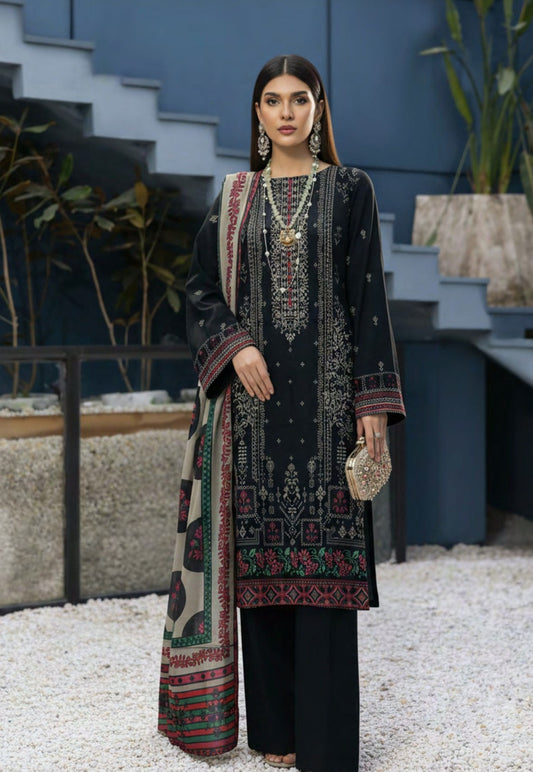 Lajawan Premium Lawn – 3PC Printed unstitched Vol-1 D-1