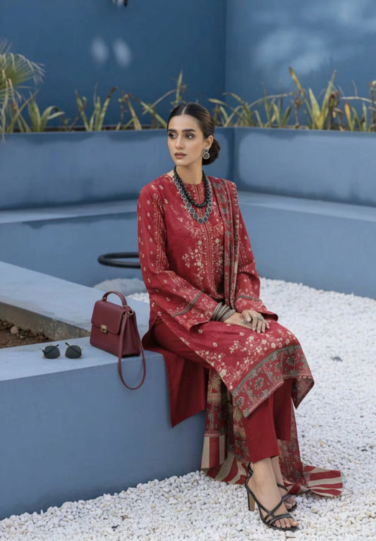 Lajawan Premium Lawn – 3PC Printed unstitched Vol-1 D-9
