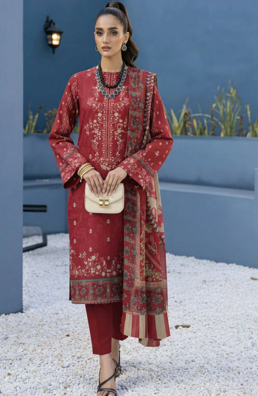Lajawan Premium Lawn – 3PC Printed unstitched Vol-1 D-10