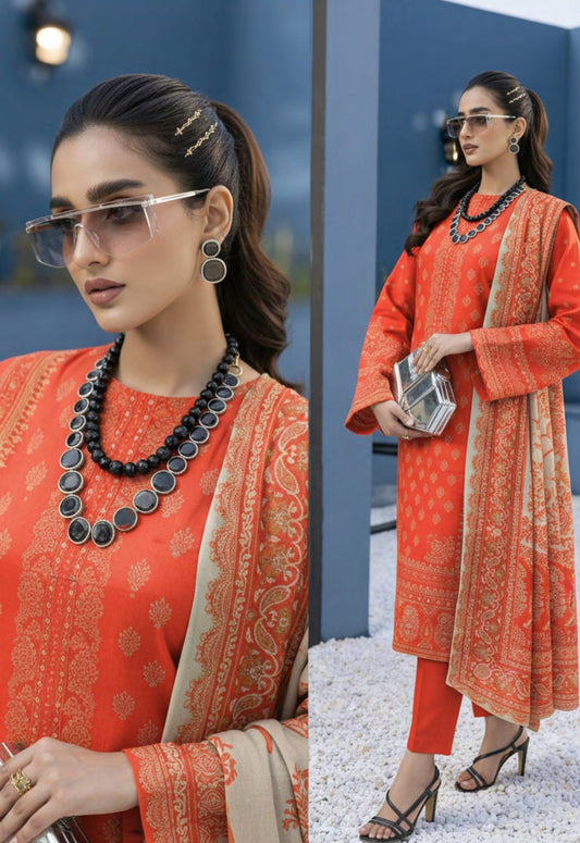 Lajawan Premium Lawn – 3PC Printed unstitched Vol-1 D-2