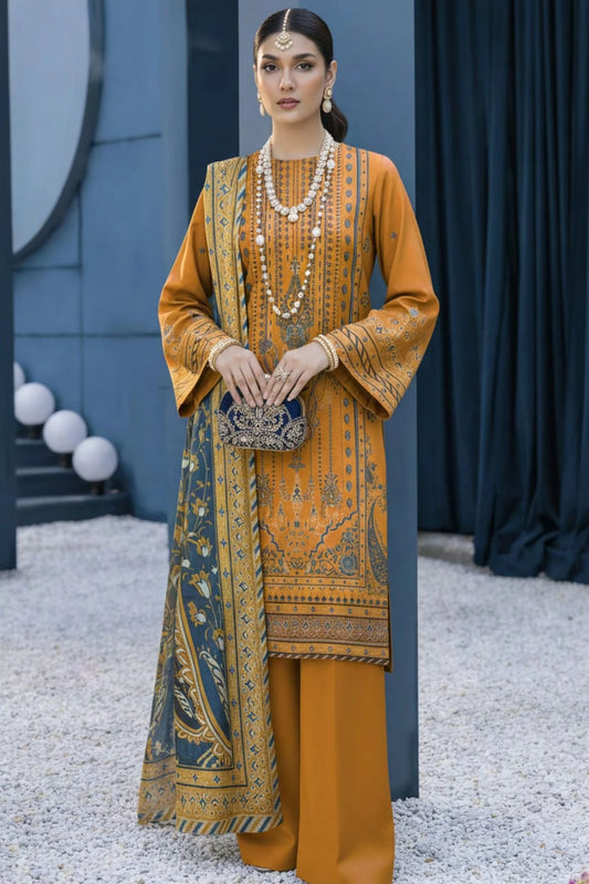 Lajawan Premium Lawn – 3PC Printed unstitched Vol-1 D-4