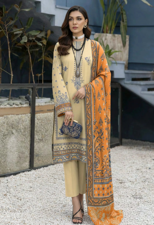 Lajawan Premium Lawn – 3PC Printed unstitched Vol-1 D-5