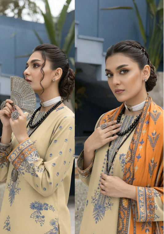 Lajawan Premium Lawn – 3PC Printed unstitched Vol-1 D-5