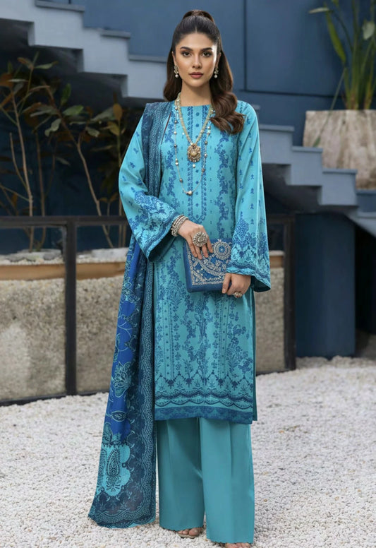 Lajawan Premium Lawn – 3PC Printed unstitched Vol-1 D-6