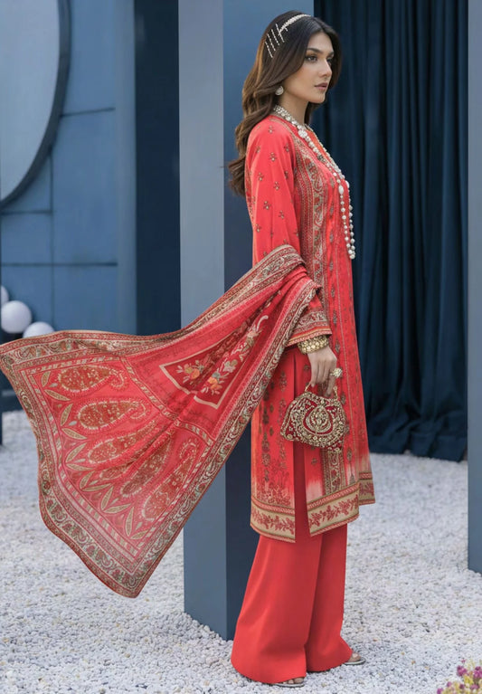 Lajawan Premium Lawn – 3PC Printed unstitched Vol-1 D-8